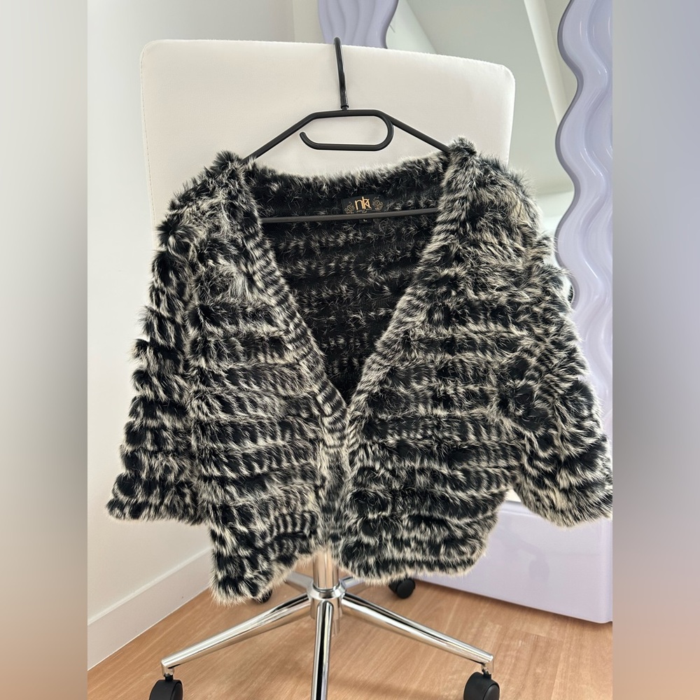 Mink mid sleeve coat